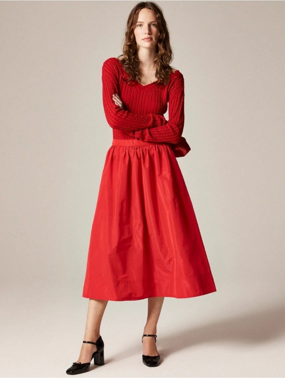 J.Crew Midi Ball Skirt in Taffeta